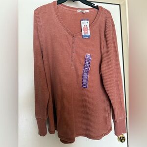 Camel Ribbed Knit Sweater - XX-Large